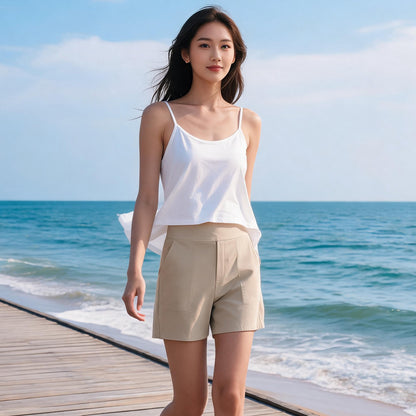 Women's Athletic Shorts High Waisted Running Yoga Shorts Summer Casual Burmuda Shorts with Pockets Activewear