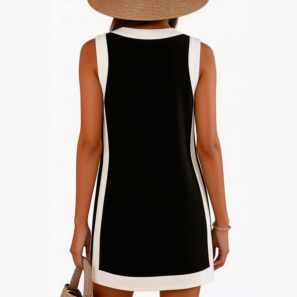 📢📢Summer Sale ⏰Women's Casual Color Block Sleeveless Tops Matching Shorts