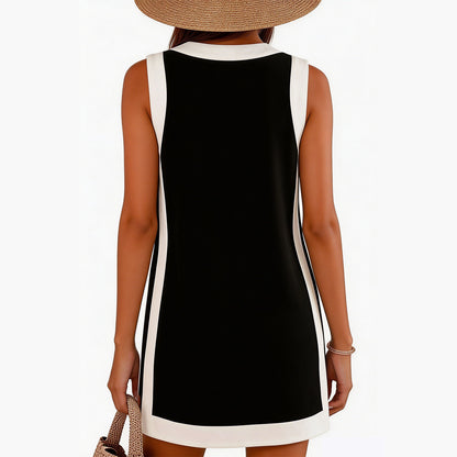 📢📢Summer Sale ⏰Women's Casual Color Block Sleeveless Tops Matching Shorts