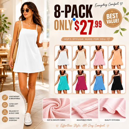 Women's Workout Tank Tops  Square Neck Tunics Loose Sleeveless Spaghetti Strap Athletic Shirts