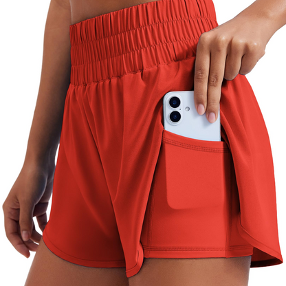 🔥Limited time clearance🔥Anti-exposure sports shorts with built-in inner layer and convenient side pockets